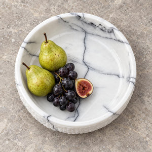 Footed Lilac Marble Platter