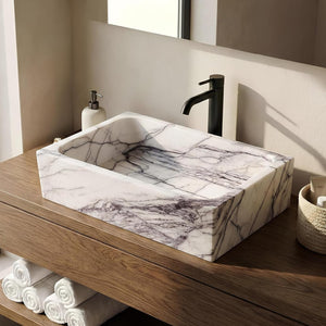 Calacatta Viola Custom Size Marble Sink