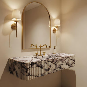 Hand-Carved Calacatta Viola Marble Sink for Bathroom & Kitchen