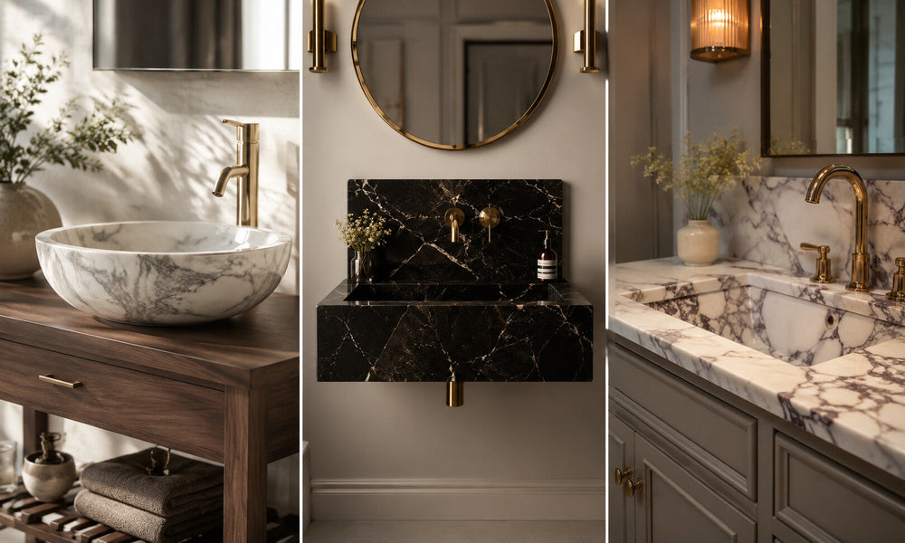 Vessel vs Wall-Mount vs Undermount Marble Sinks: Which Should You Choose? | Elyese Marble Sink