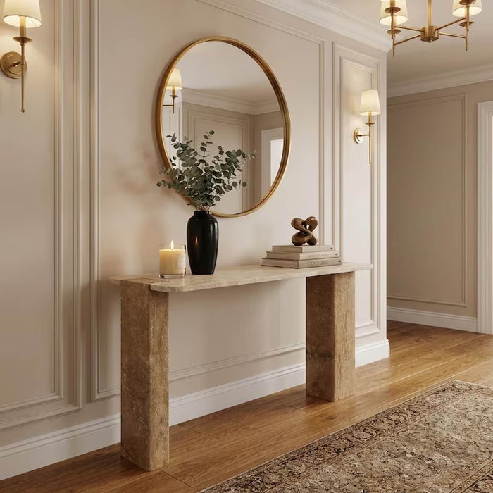 Hand-carved natural marble sink