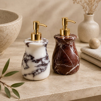 Handmade Natural Marble Soap Dispenser – Single Piece