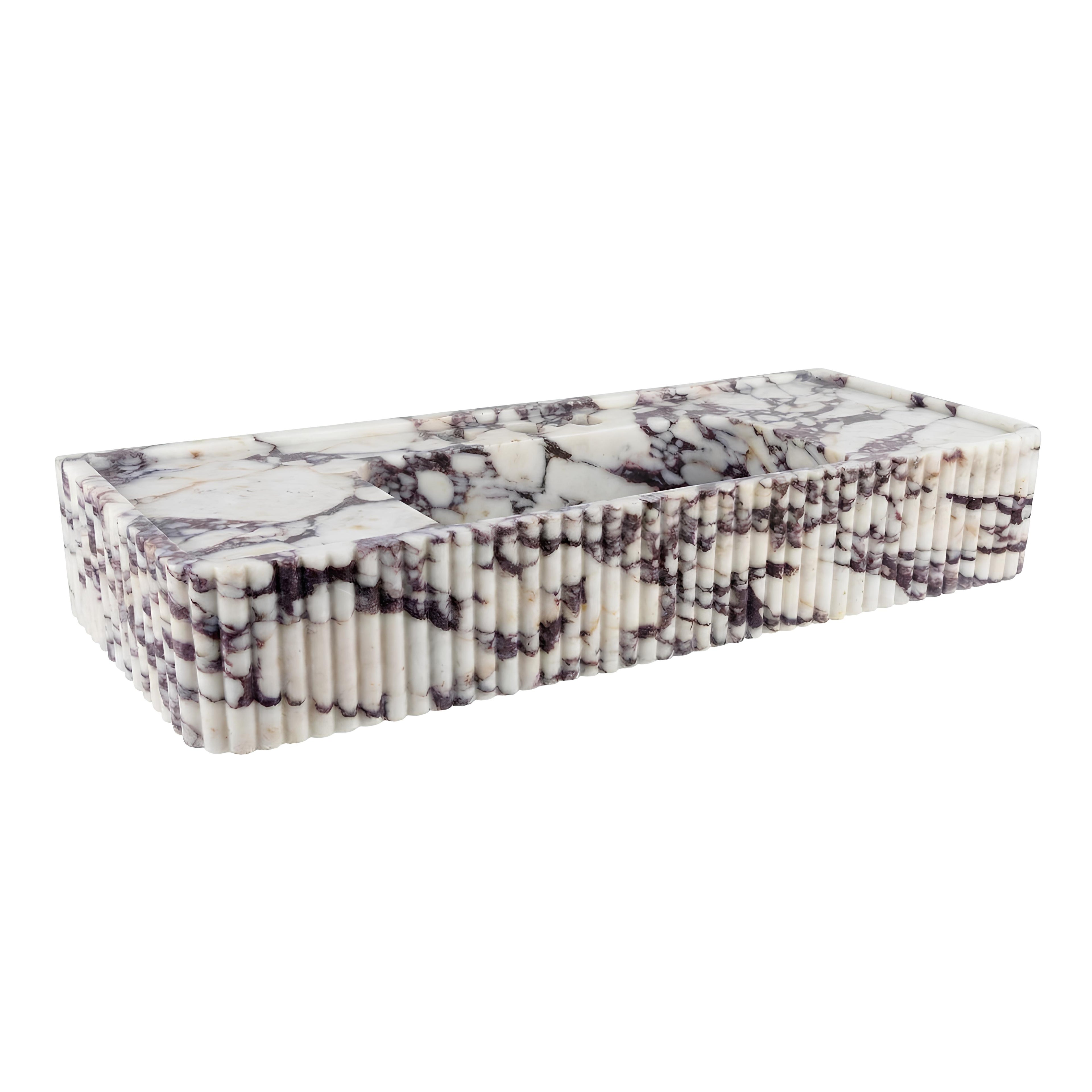 Marble-patterned rectangular box on a white background