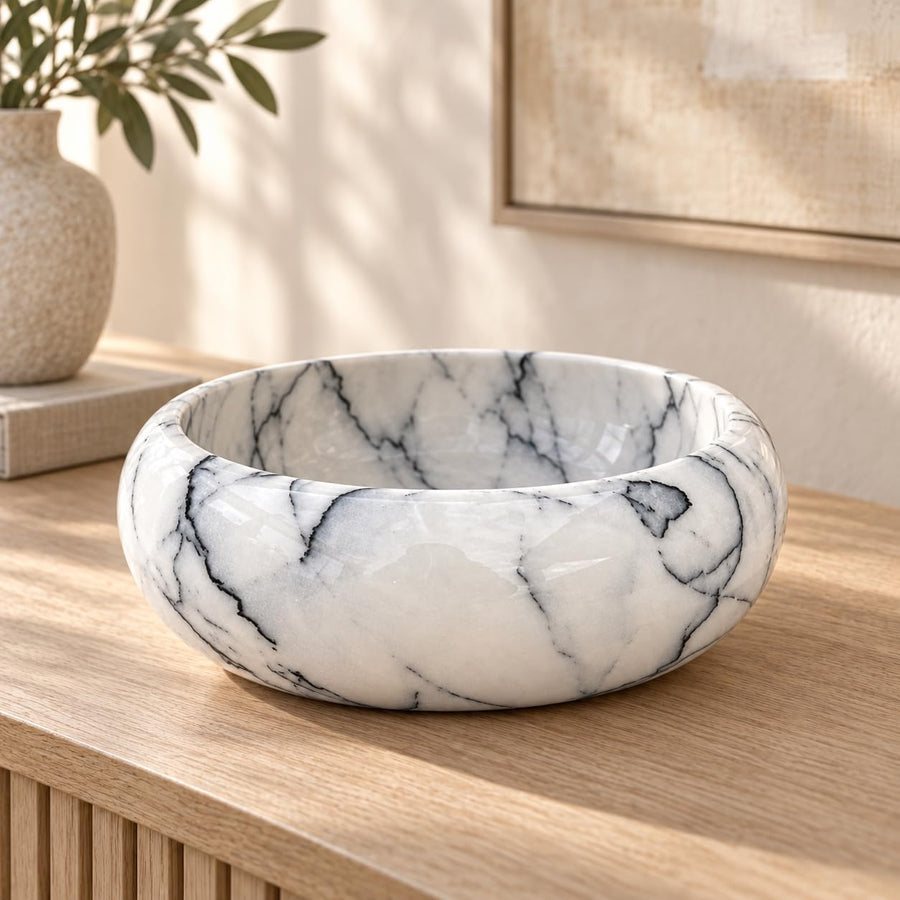Marble serving bowl