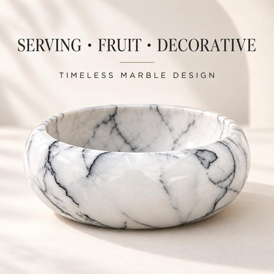 Marble serving bowl