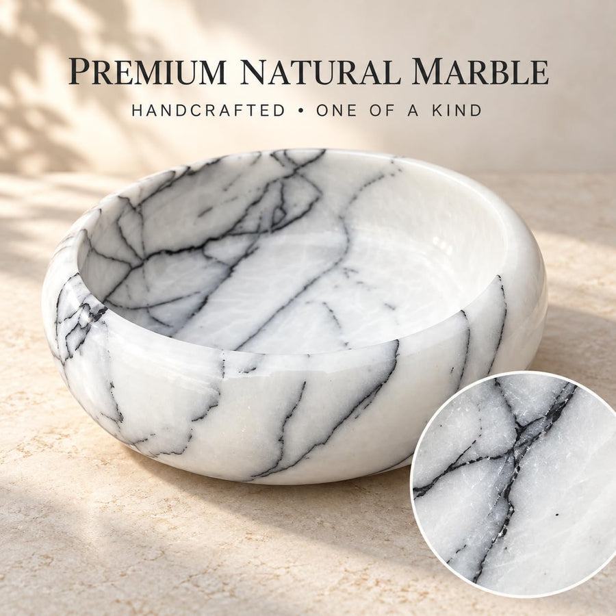 Marble serving bowl