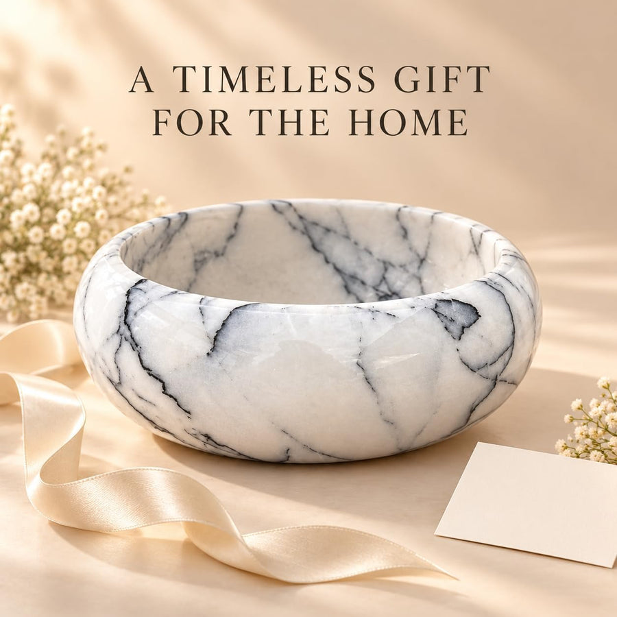 Marble serving bowl