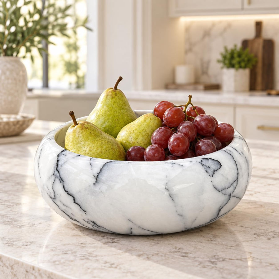 Marble serving bowl