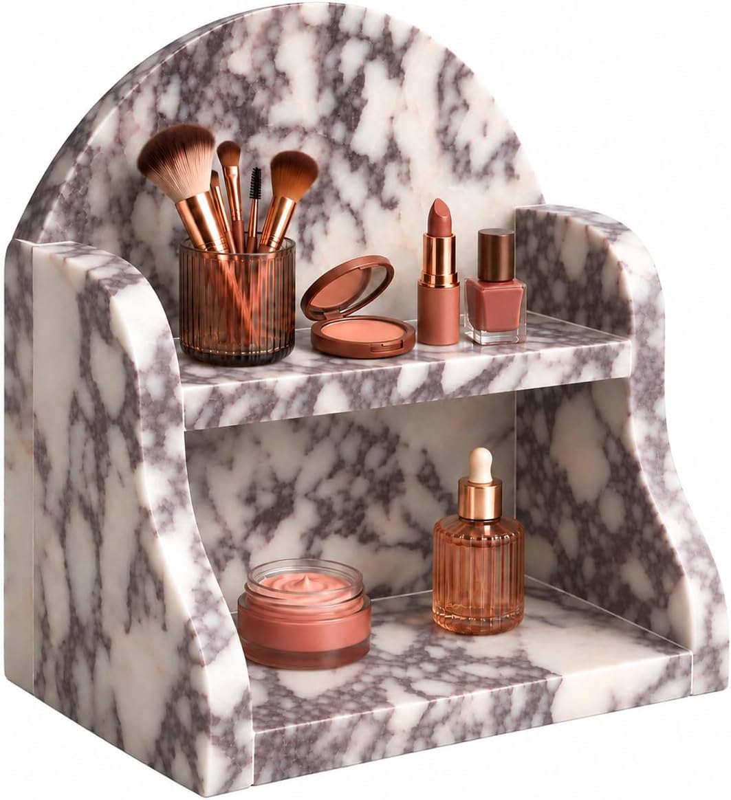 Luxury Calacatta Viola Marble Organizer