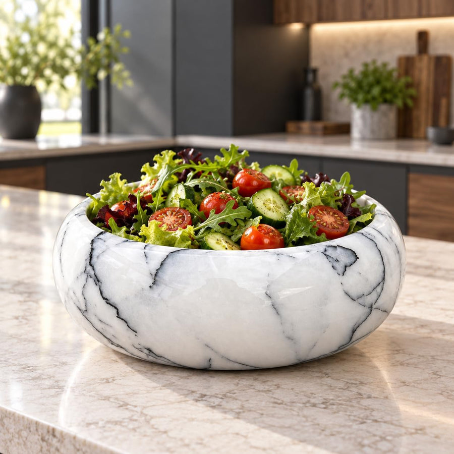 Marble serving bowl