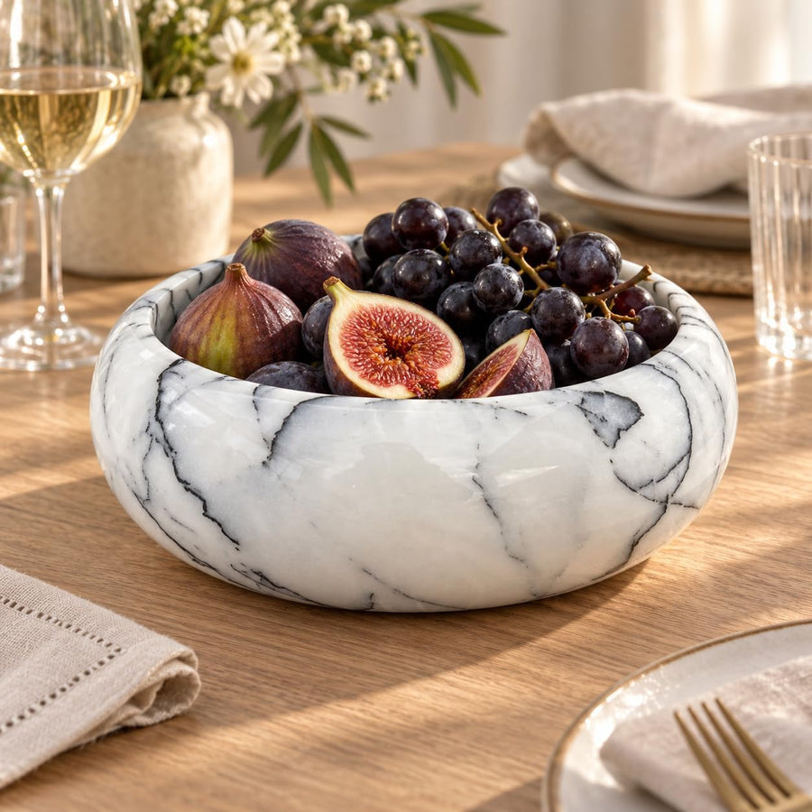 Marble serving bowl