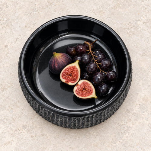 Black marble bowl tray serving decor