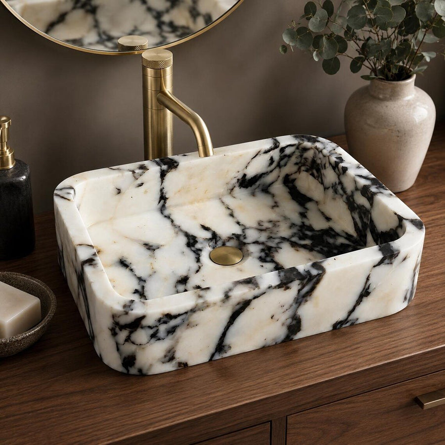 hand carved marble sink