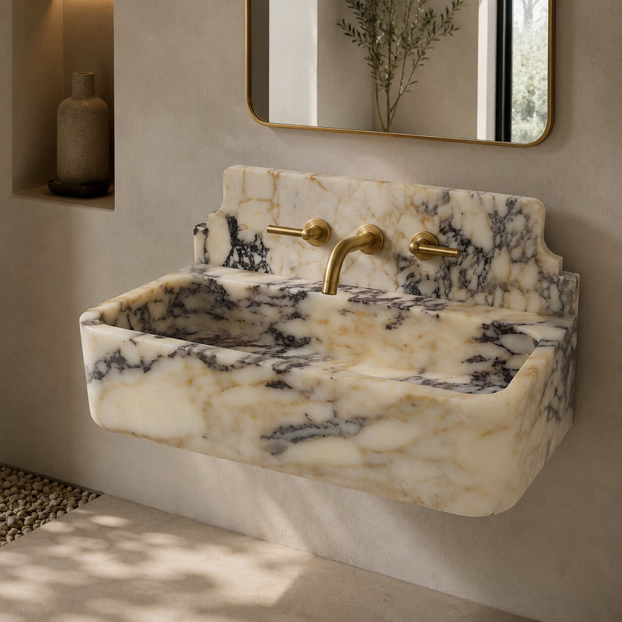 custom handmade marble sink