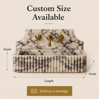 Custom marble sink dimensions diagram – depth, width, length