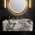 Calacatta Viola Hand-Carved Marble Sink