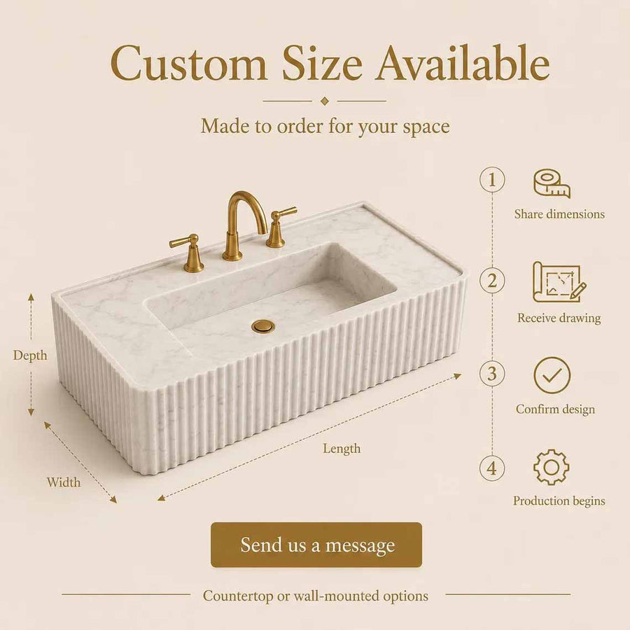 Customizable marble sink