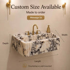 Calacatta Viola Hand-Carved Marble Sink