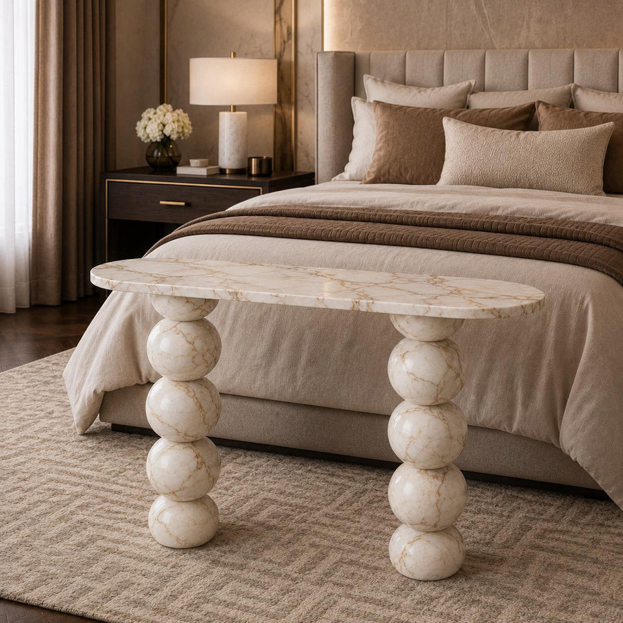 Calacatta Gold Marble Console Table – alternate view