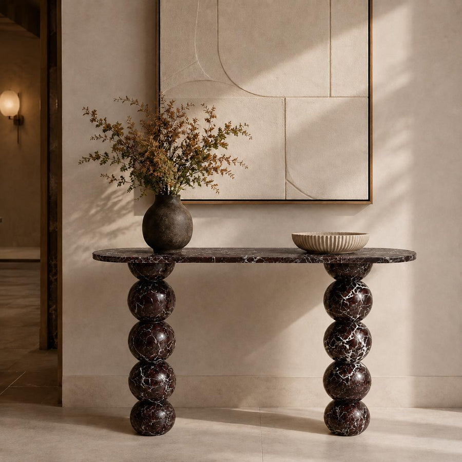 Rosso Levanto Marble Console Table – product view