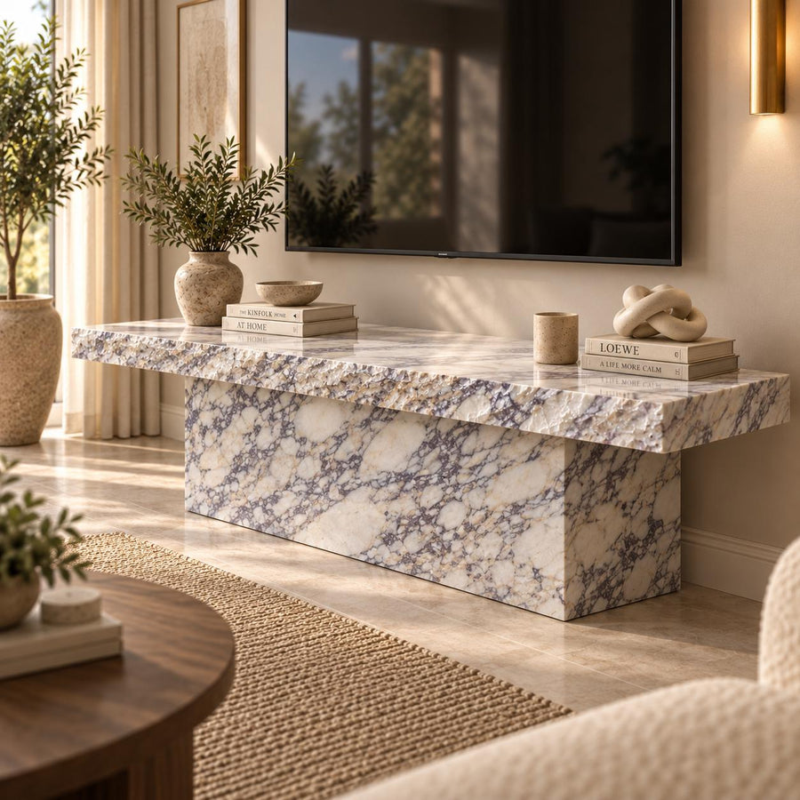 Calacatta Viola Marble Media Console – gallery view