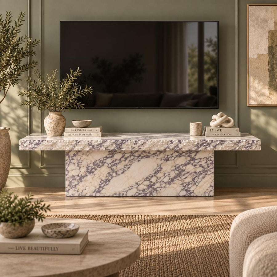 Calacatta Viola Marble Media Console – product view