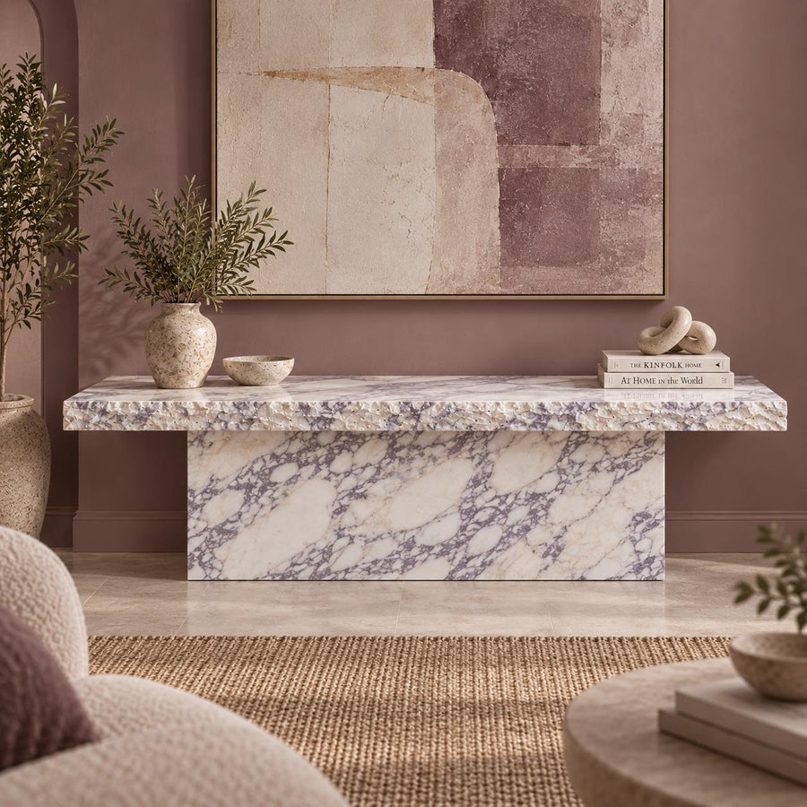 Calacatta Viola Marble Media Console – alternate view