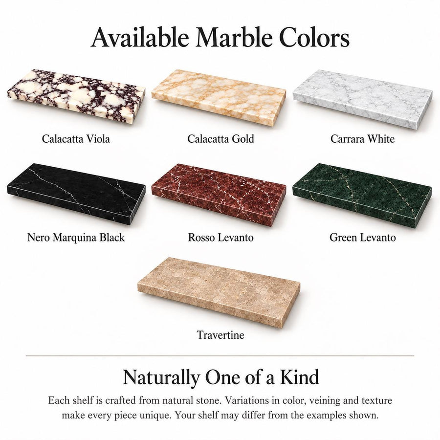 Natural Marble Wall Shelf – alternate view