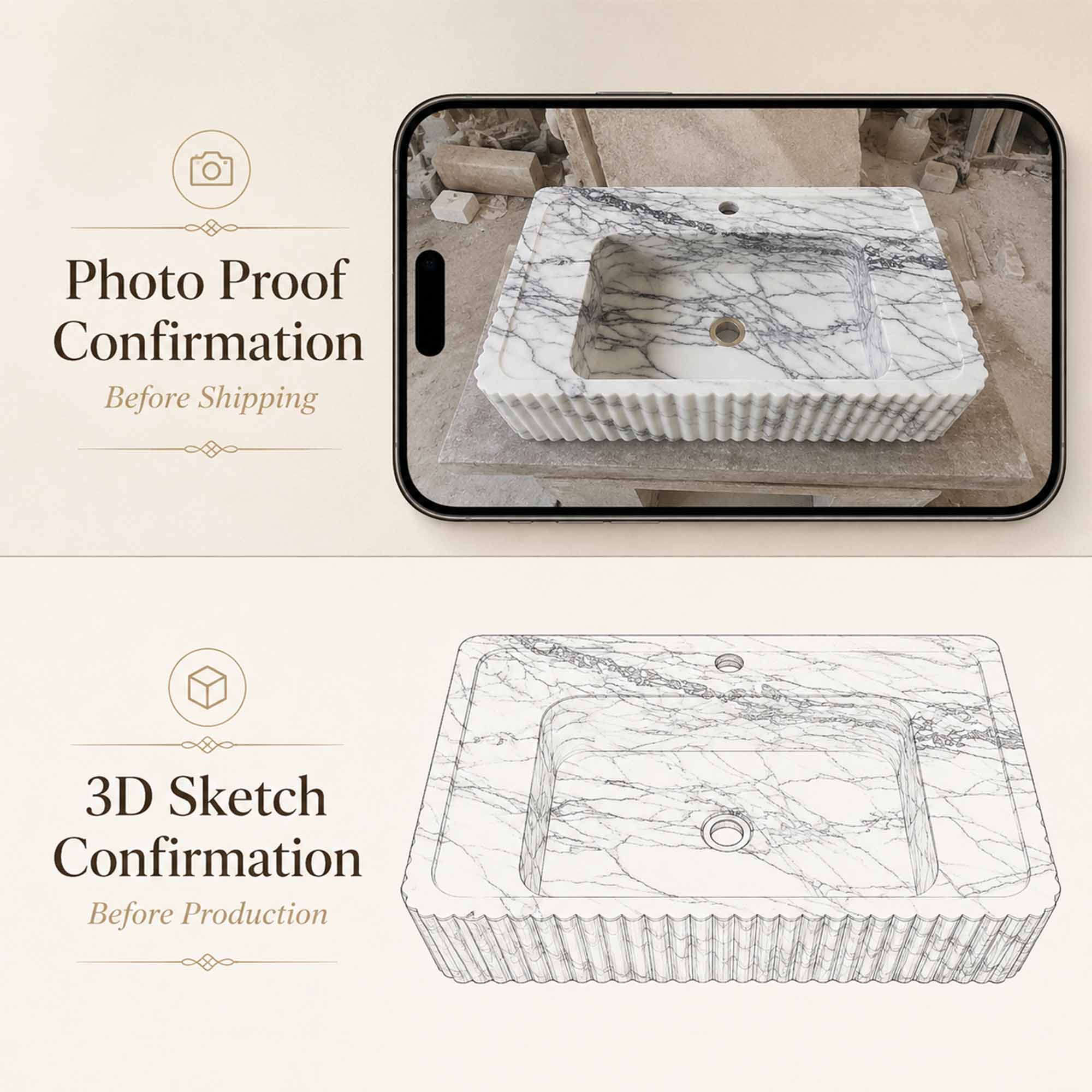 Calacatta Viola Bathroom Marble Sink
