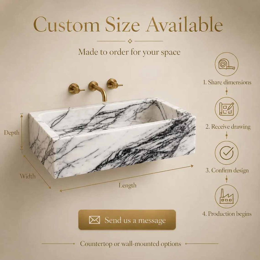 Customizable marble bathroom sink