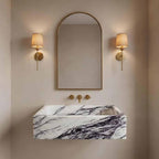 custom marble sink in bathroom
