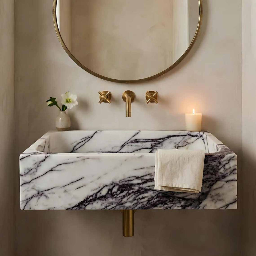 custom marble bathroom sink