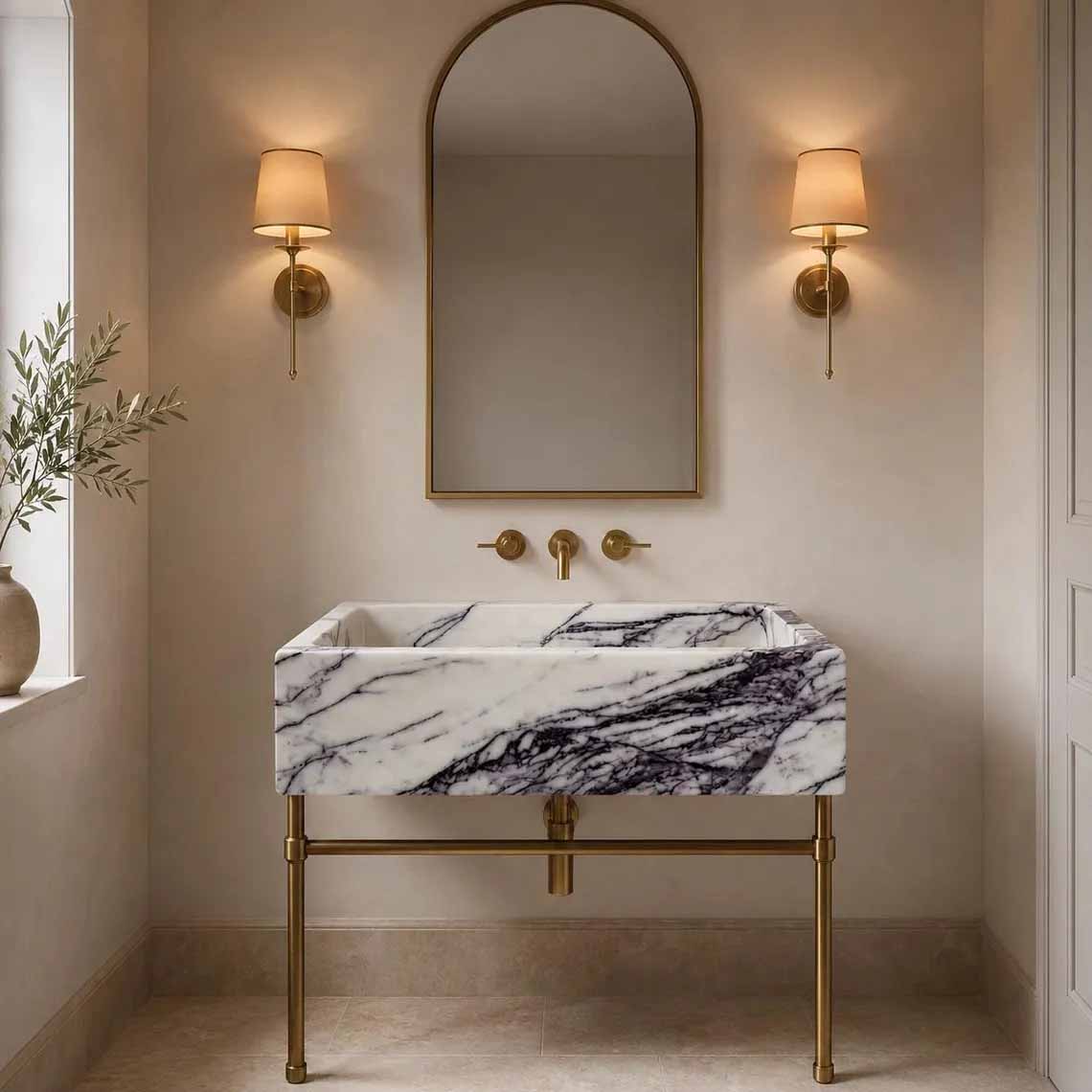 Bathroom marble sink
