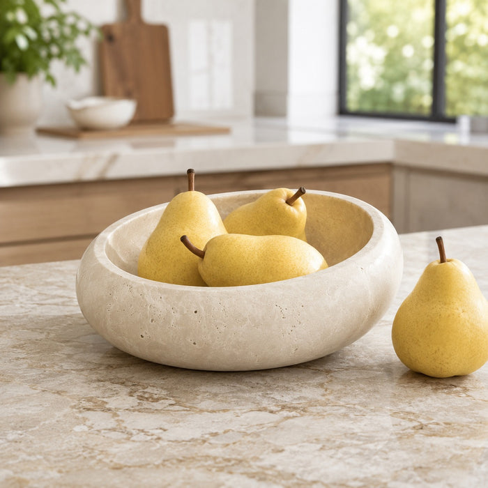 Hand-carved natural marble sink