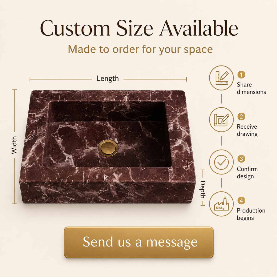 Customizable marble sink